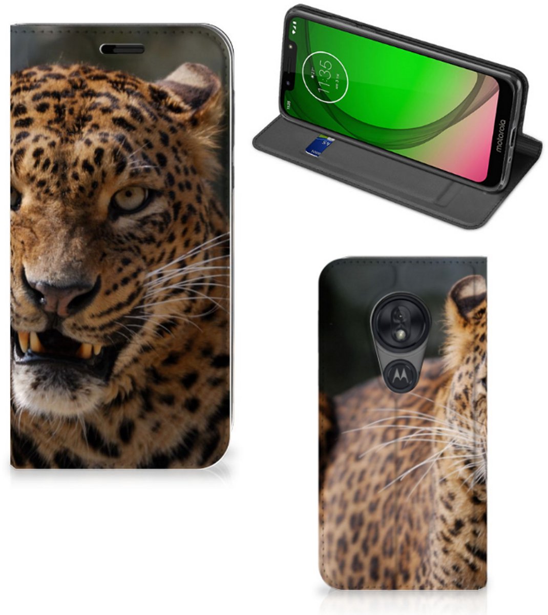Motorola Moto G7 Play Hoesje maken Luipaard