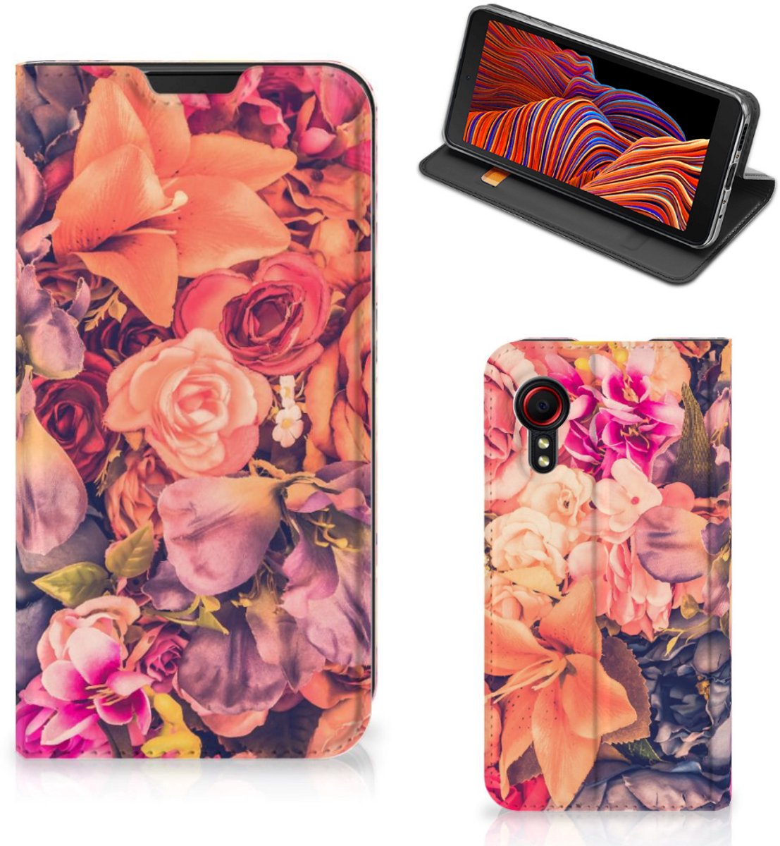 Samsung Galaxy Xcover 5 Smart Cover Bosje Bloemen
