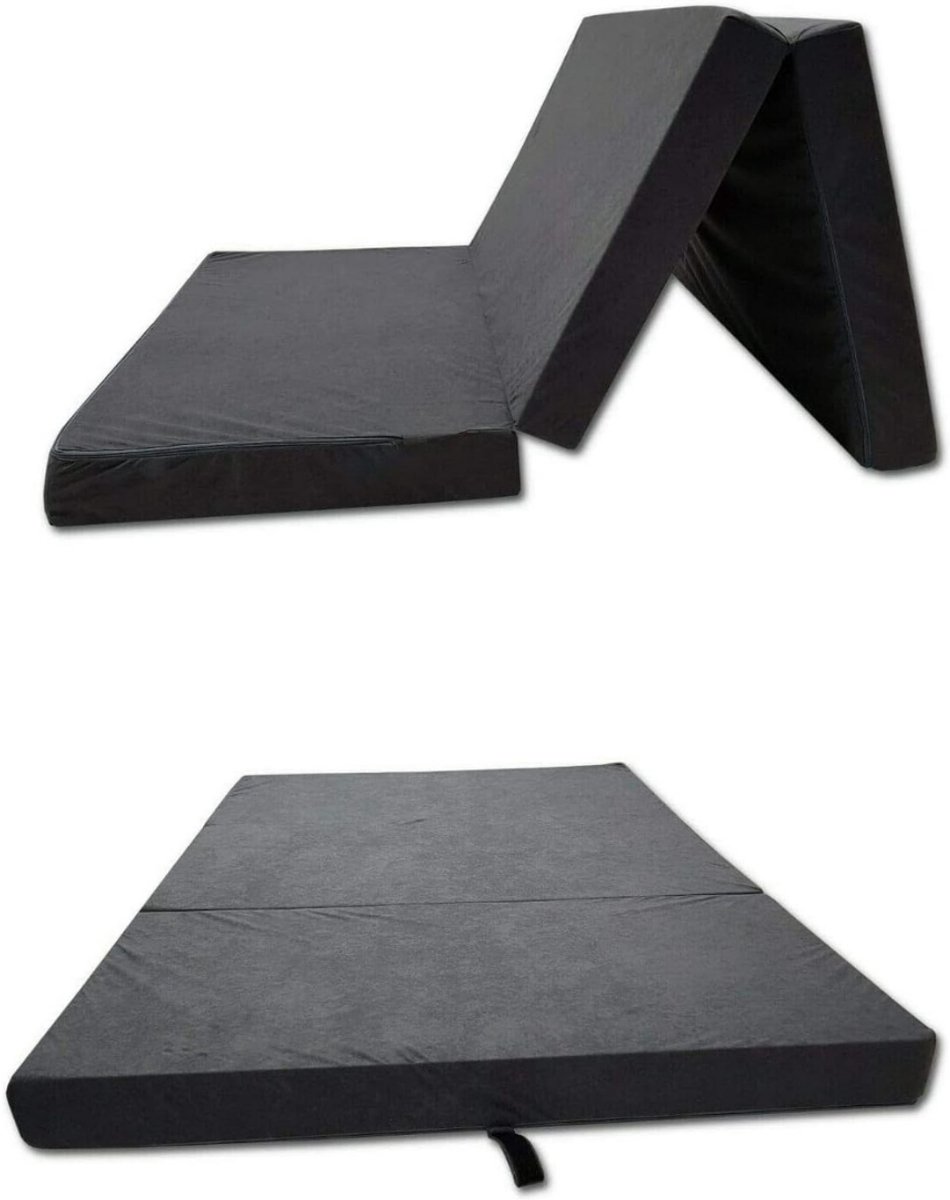 REN® Vouwmatras - Logeerbed - Opvouwbaar Matras - Vouwbed - Logeermatras - Grijs - ‎‎180cm x 65cm x 7cm