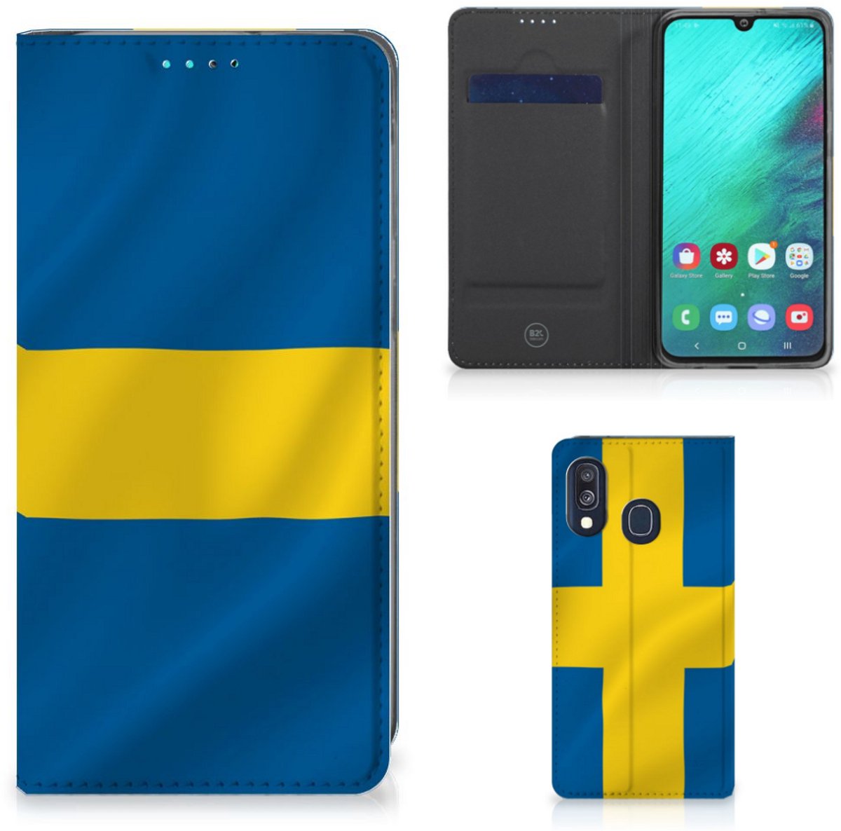 Standcase Hoesje voor Samsung Galaxy A40 Standcase Zweden