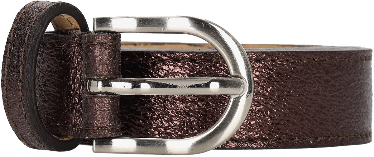 Charm London Milaan Damesriem - 105 cm - Donkerbruin