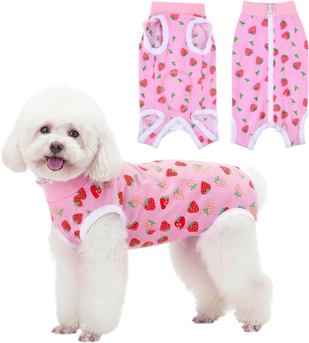 Medische Herstelpak voor Honden, Postoperatieve Wondbeschermer van Katoen, Comfortabele Onesie voor Kleine Honden, Geschikt voor Likken en Chirurgie