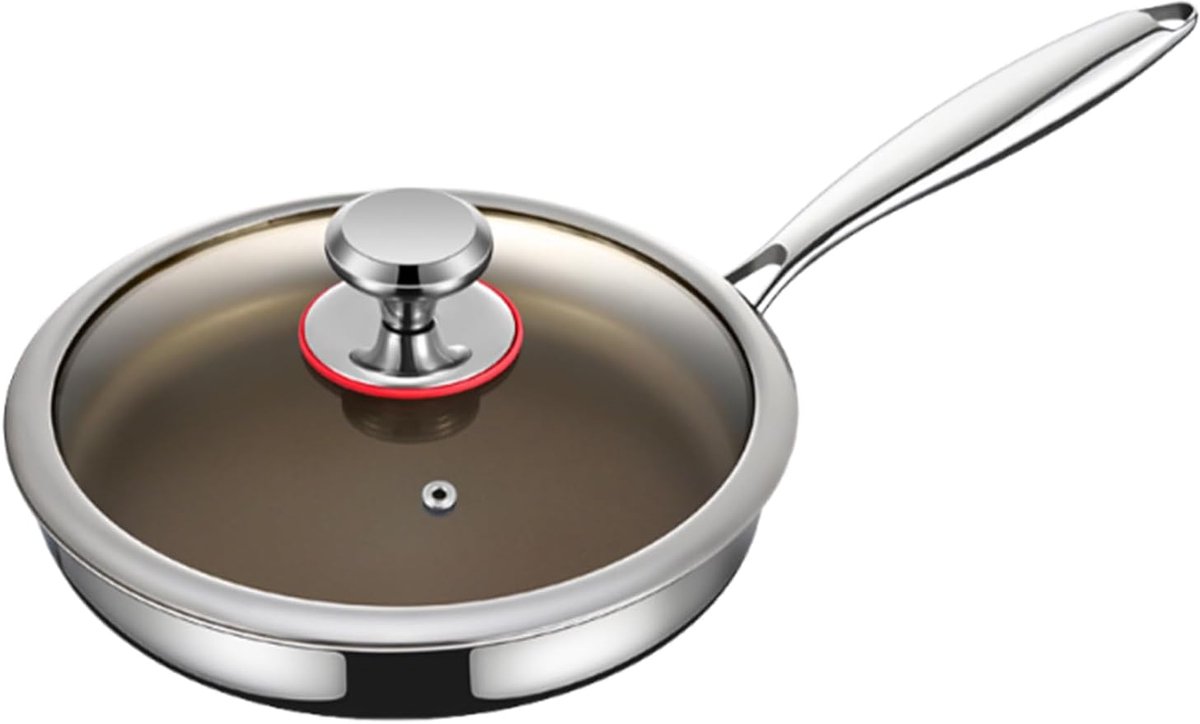 Antiaanbak Koekenpan - Titanium Pan - Thuis Koken - Gelijkmatige Verhitting - 22-28 cm