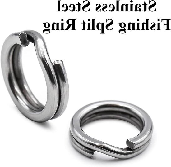 Dailygoods- Splitvisringen Roestvrij Staal - 200 Stuks - Meerdere Maten - Hoge Sterkte - Corrosiebestendig - Dubbele Ring Ontwerp - Vishaken van Dailygoods — afbeelding 4