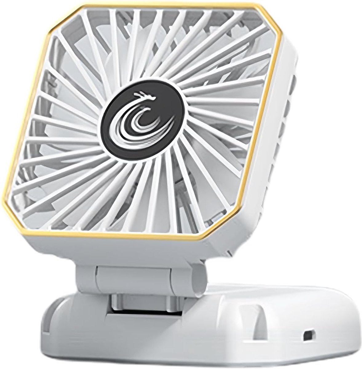 Draagbare handventilator - Opvouwbare ventilator - Persoonlijke verkoeling - Met telefoonstandaard - 75 x 7 x 14 cm - Wit