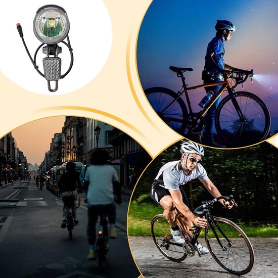 Fietslamp LED - Veiligheidsverlichting Fiets - Veilig Fietsen - Waterdicht Systeem - 6-60V - Zwart — afbeelding 2