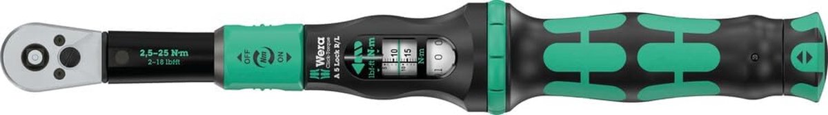 Momentsleutel Instelbaar - Koppel Sleutel - Gecontroleerd Aandraaien - Torque Lock Functie - 25-25 Nm - Veelkleurig