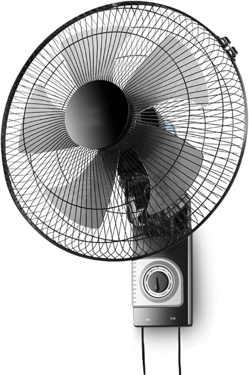 Wandventilator - Oscillerende Ventilator - Ruimte Koelen - 3 Snelheden Instelbaar - 16 Inch - Rood