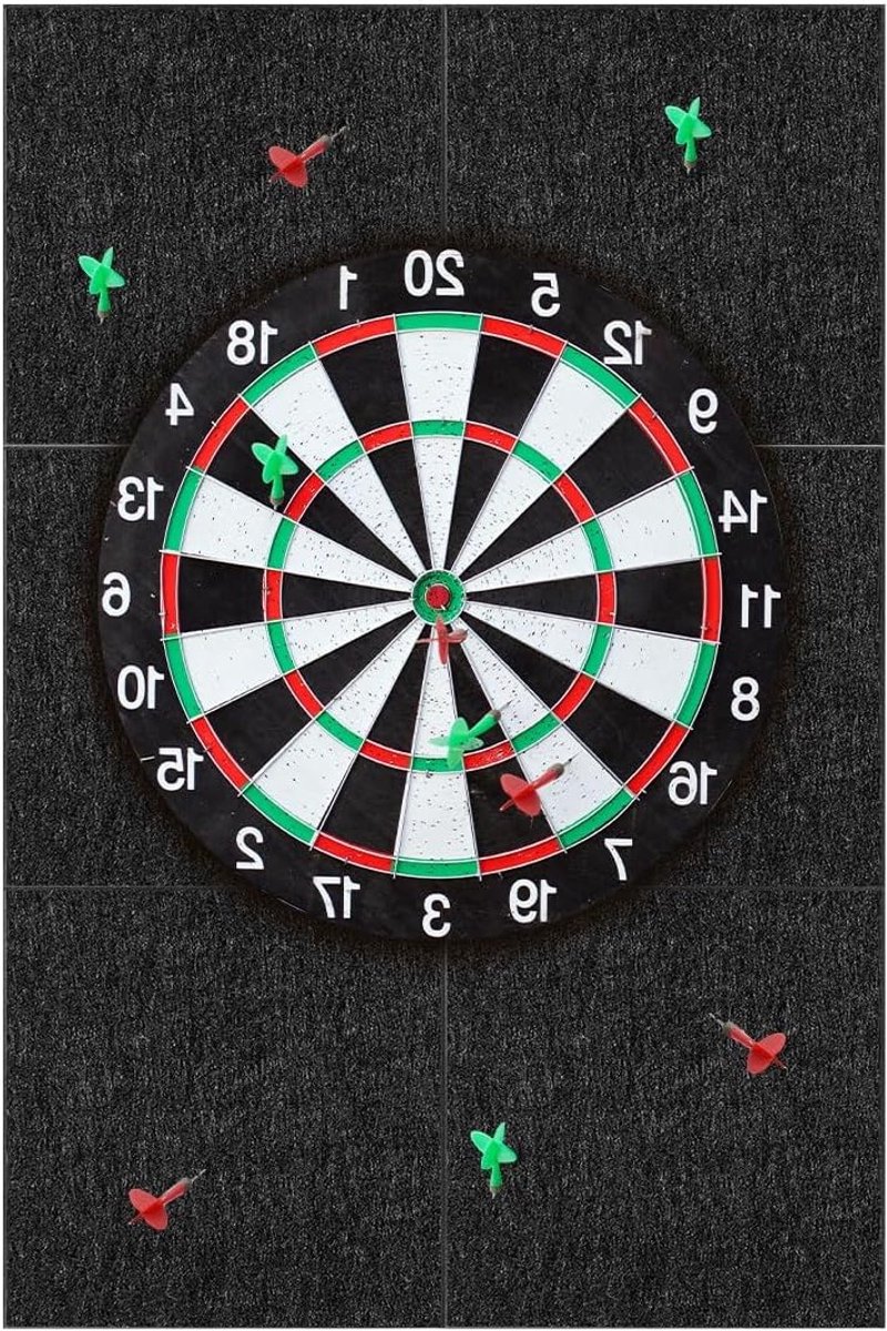 6 Stuks Zelfklevende Dart Wandbescherming Set - Vilt Tegels 30x30 cm - Bescherming Achter Dartbord