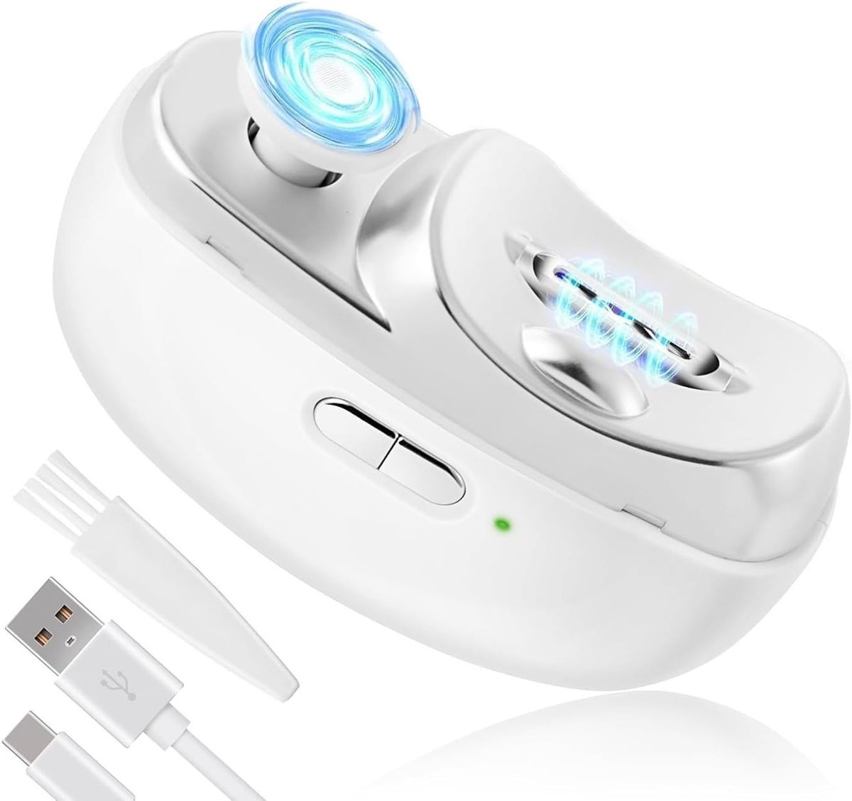 Geavanceerde 3-in-1 elektrische nagelknipper met polijstfunctie, stofopslag en LED-licht voor perfecte nagels, ideaal voor volwassenen en kinderen