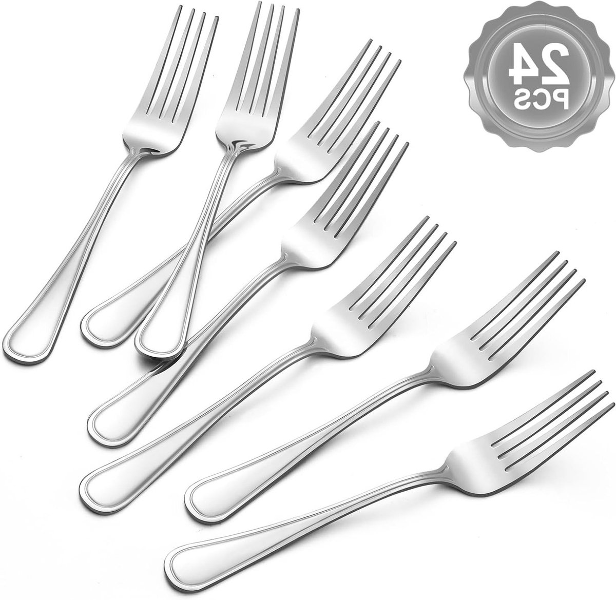Set van 24 RVS Tafelmessen van 20 cm - Perfect voor Dessert, Feestjes en Dagelijks Gebruik, Vaatwasserbestendig en Glanzend Gepolijst