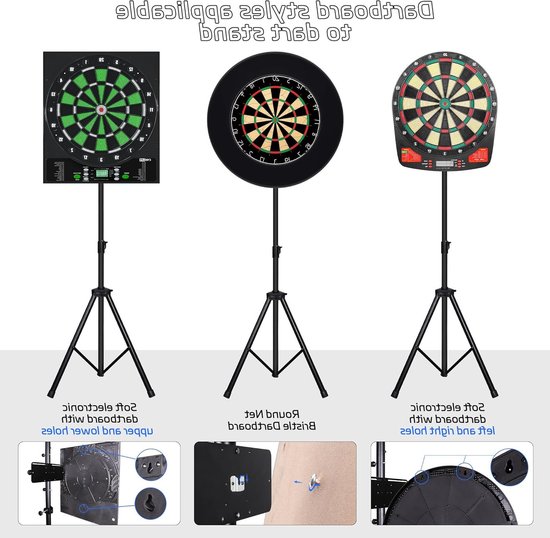 Dartbord Staandaard - Dart Standaard - Verstelbaar - Dart Statief - Voor Dartborden van Merkloos — afbeelding 5