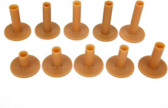 Set van 10 duurzame rubberen golf tees met brede basis voor optimale stabiliteit en grip tijdens het golfen — afbeelding 5