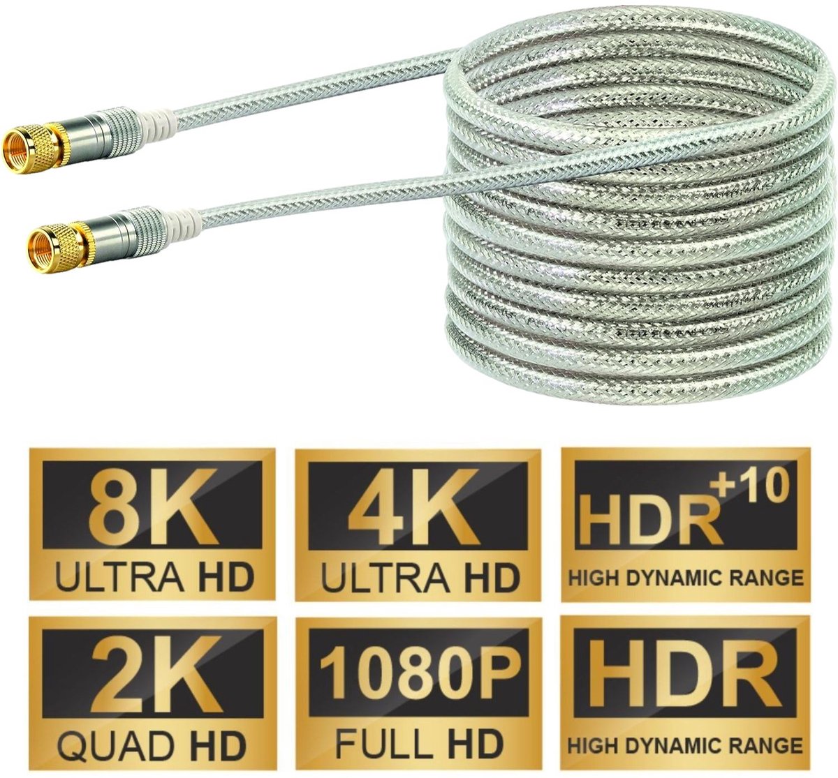 Schwaiger 15m Antennekabel 110db IEC Coaxkabel Coax-kabel 8K 4K HD TV aansluiting