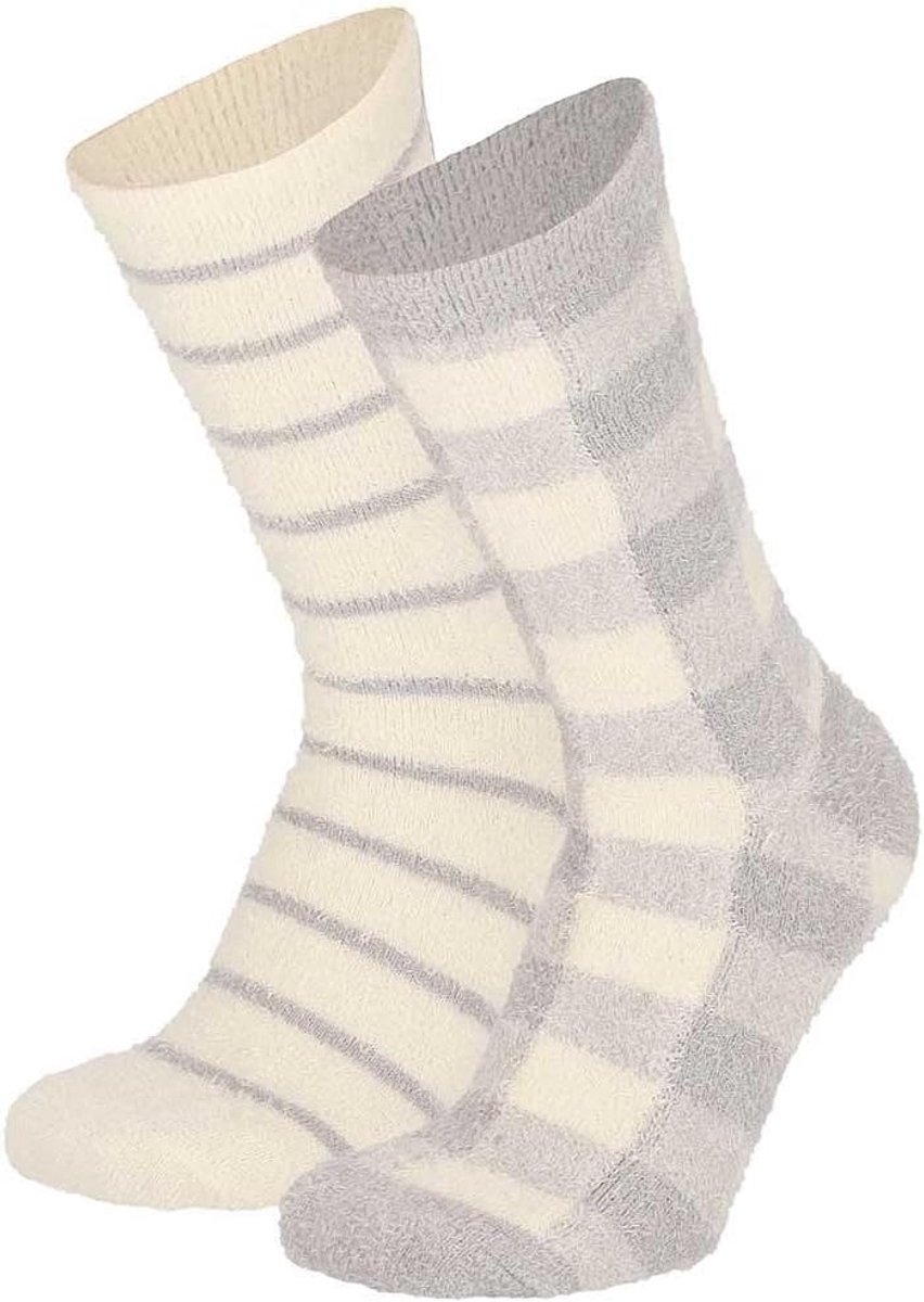 Bedsokken Dames - Zachte Slaapsokken - Warmte Comfort - Chenille Garen - 2-Pack