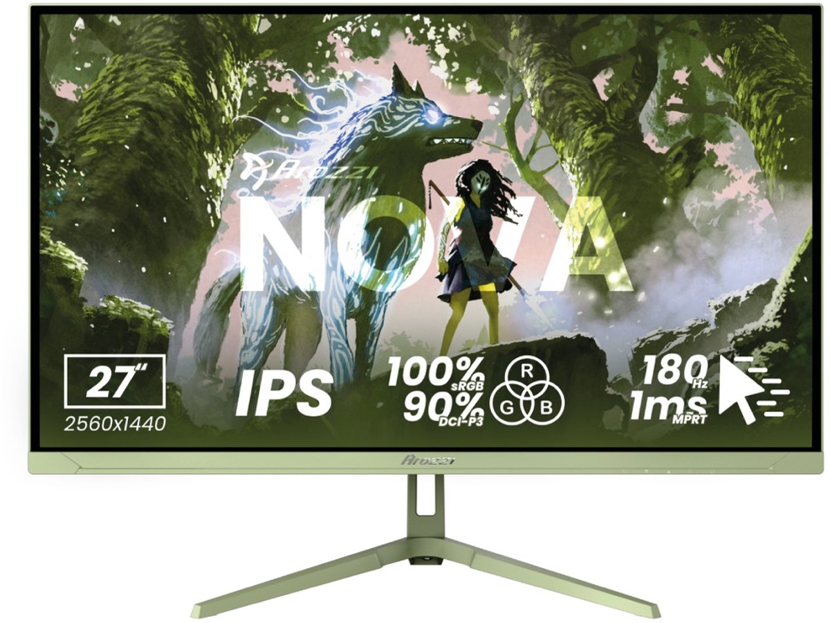 Arozzi Nova 27″ computer monitor 68,6 cm (27") 2560 x 1440 Pixels Quad HD LED Groen