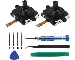 EEEKit Joystick Vervangende Kit Compatibel met Oculus Quest 2 Controller, 10-in-1 Links en Rechts Joystick Analoge Duim Stick Reparatie Tool voor VR Controller