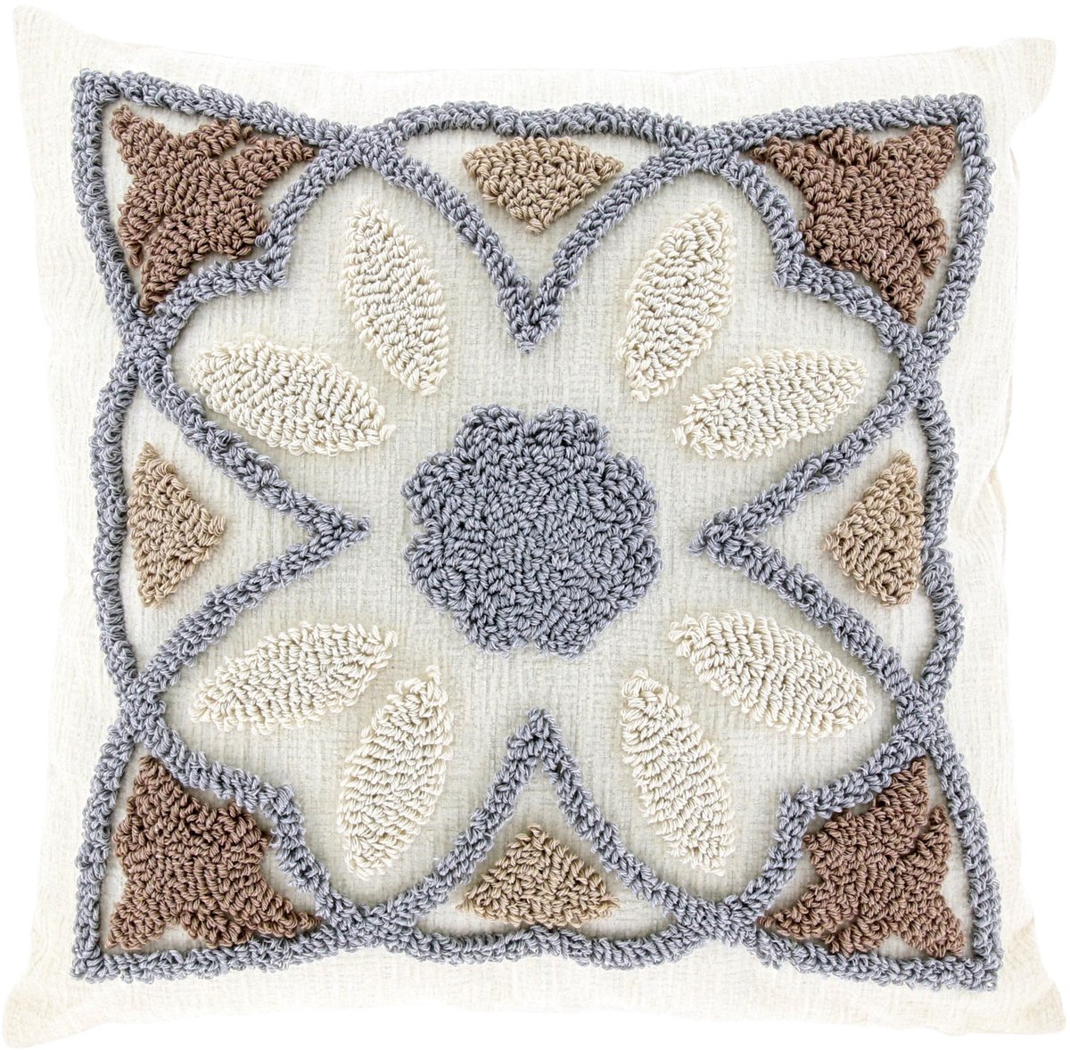 Unique Living Elja Sierkussen - Bloempatroon - Decoratief & Trendy