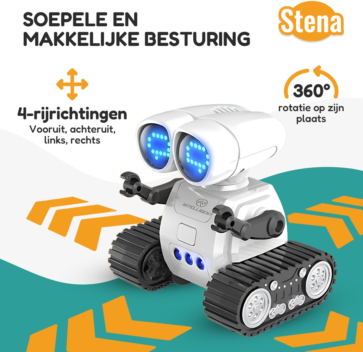 Intelligente Robot - Interactief STEM Speelgoed - Bestuurbaar met Controller en met Handgebaren - LED Ogen - Walkie Talkie - Muziek - Jongens - Oplaadbaar — afbeelding 8