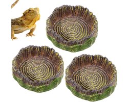 Set van 2 Reptielen Waterbakken - Ideaal voor Hermit Crabs, Bearded Dragons en Leopard Geckos - Voeding en Hydratatie Dish
