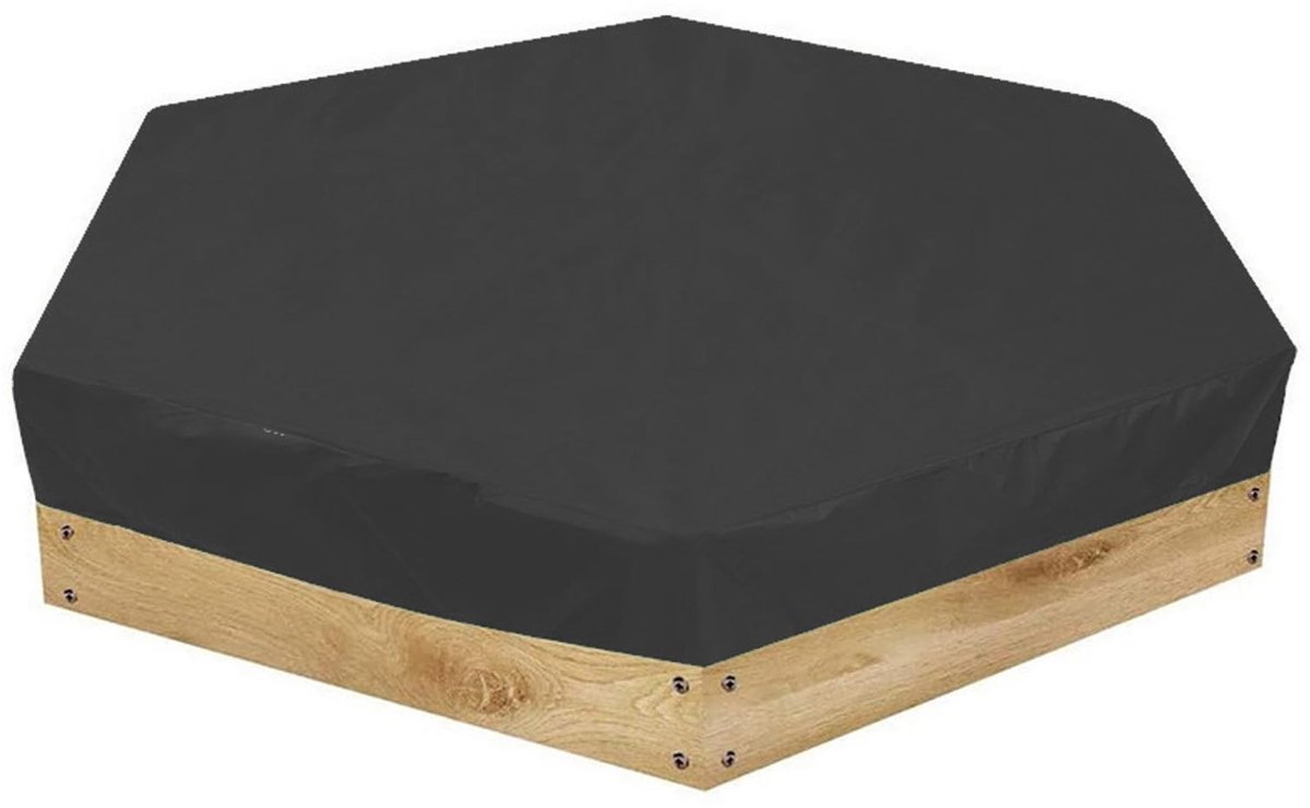 Dailygoods- Zandbakhoes Waterdicht - Zeshoekige Afdekking - Stofdicht - Anti-UV - Beschermhoes voor Zandbak - 140 x 120 x 20 cm - Afdekzeil