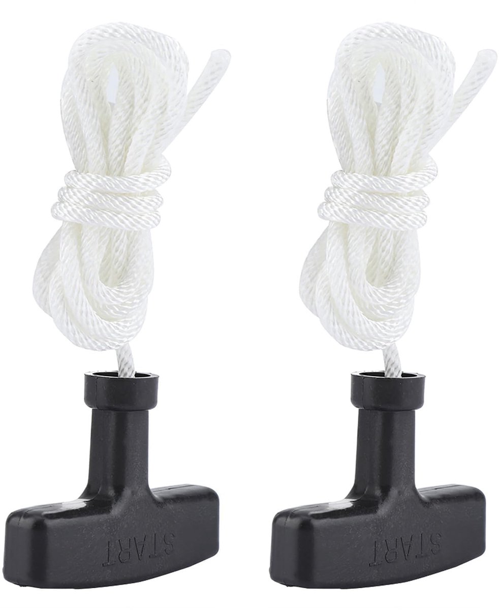 Dailygoods- Starter Handvat 2 Stuks - Trekkoord voor Grasmaaier - Vervangingskoord - Duurzaam Nylon - Kunststof Handgreep - Maximaal Prestaties