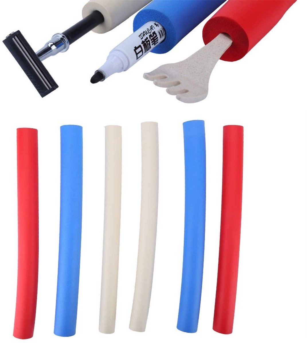 Dailygoods- Schuimhandvat Antislip - 6 Stuks - Schuim Grip - Veilig - Stevig - Hoogwaardige Materialen - Gripversterker