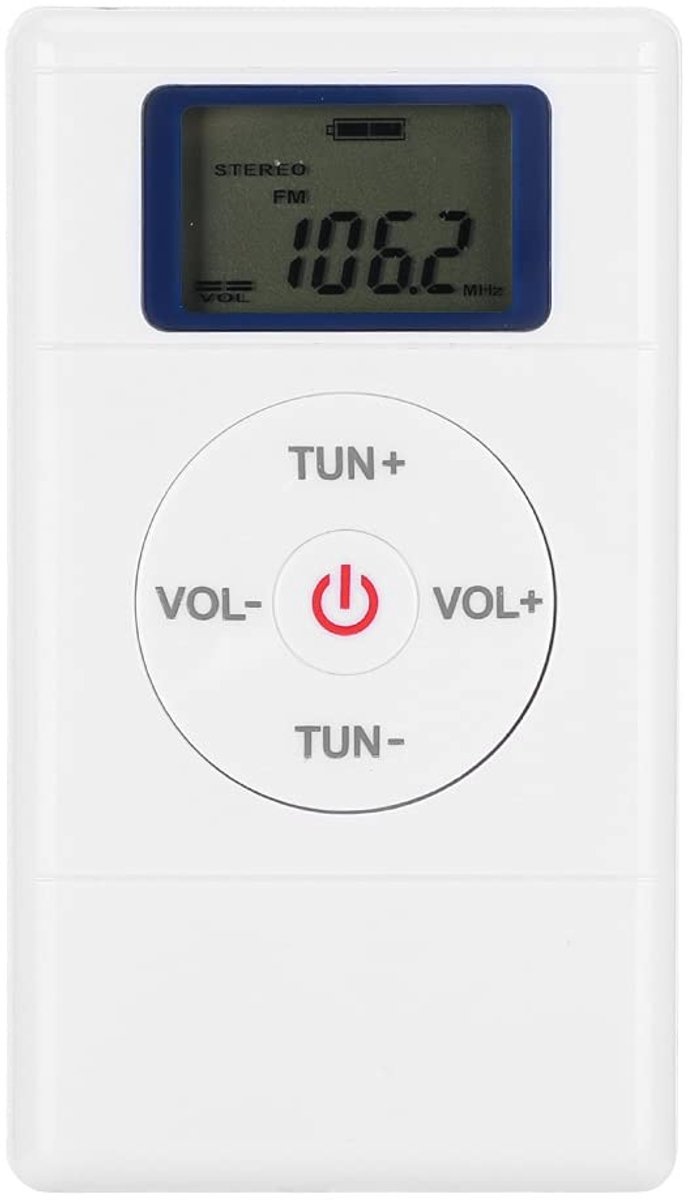 Dailygoods- FM-Radio Draagbaar - Hoge Gevoeligheid - LCD-scherm - Oortelefoon - Draagkoord - Aangedreven door 2 AAA-batterijen - Portableradio