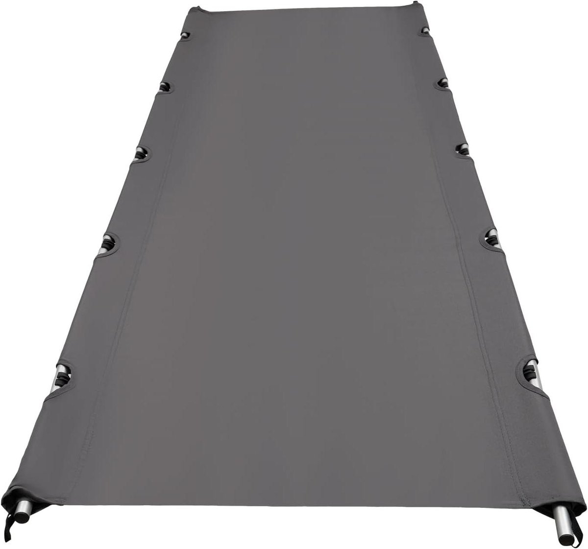 Opvouwbaar Kampeerbed - Inklapbaar Ligbed - Buiten Ontspannen - Lichtgewicht Aluminium - 190 x 65 cm - Grijs