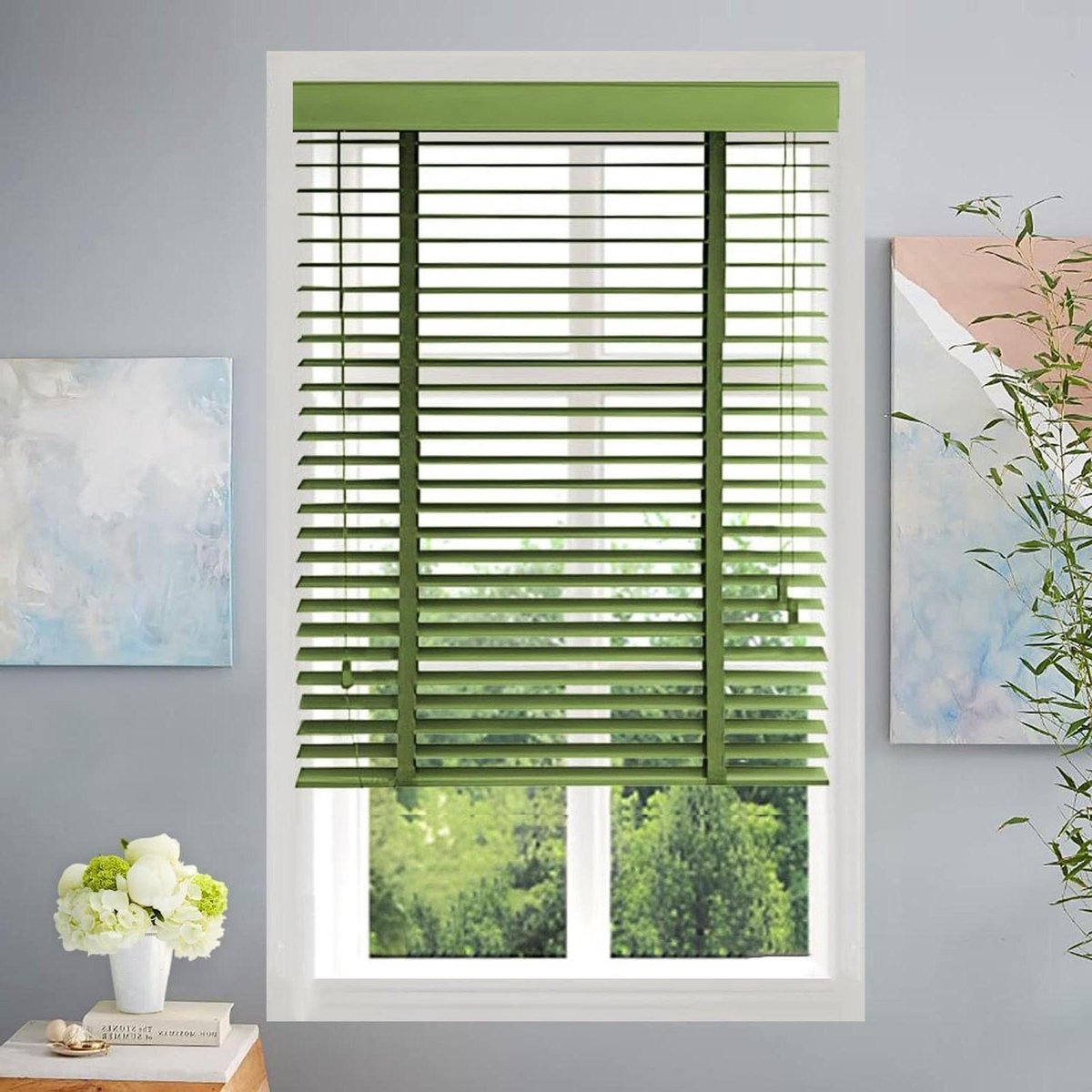 Houten Jaloezieën - Horizontale Raambekleding - Privacy Kamer - Natuurlijk Massief Hout -