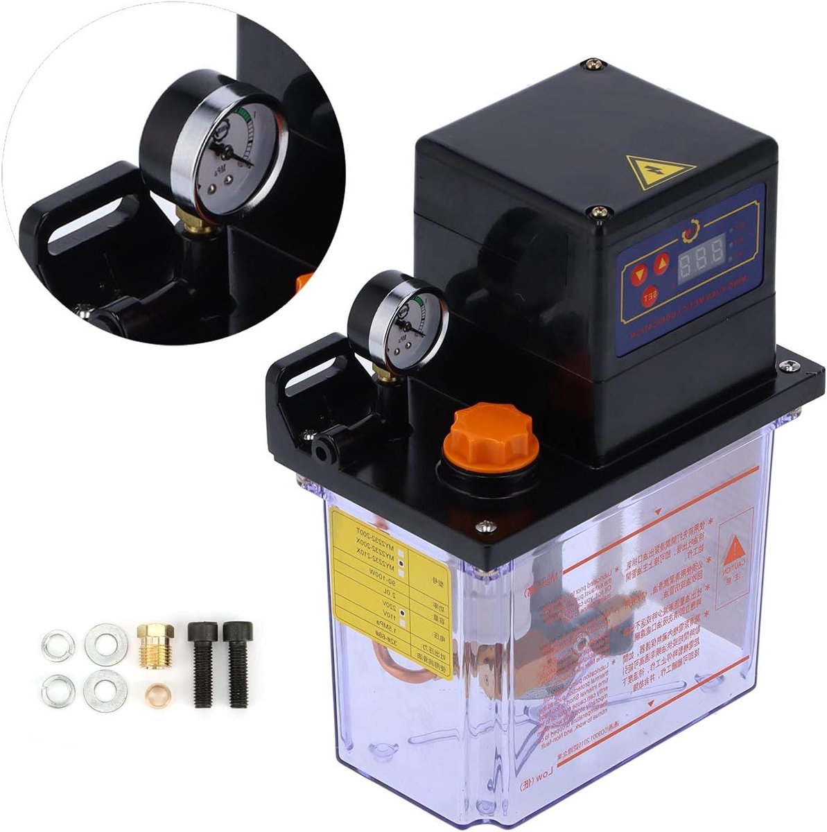 Elektrische Smeerpomp - Automatische Oliepomp - Machine Onderhoud - Digitale Tijdinstelling - 2.0L Volume - Zilver