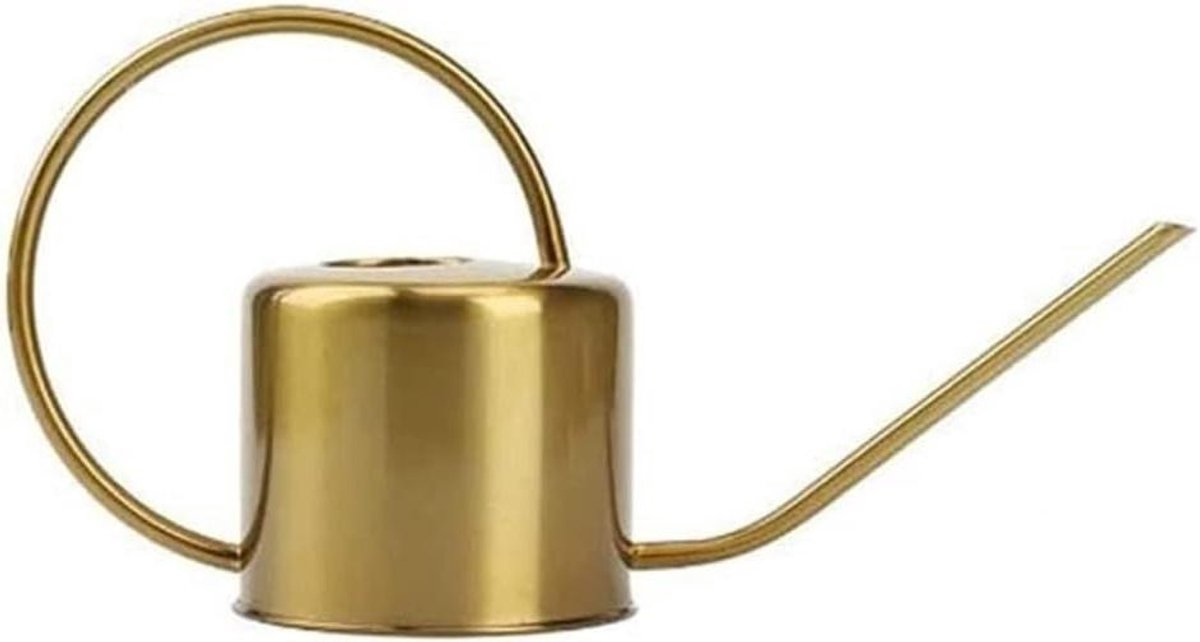 Gieter Met Tuit - Plantenwaterer Metaal - Planten Water Geven - Grote Opening - 1.3 Liter - Koperkleur