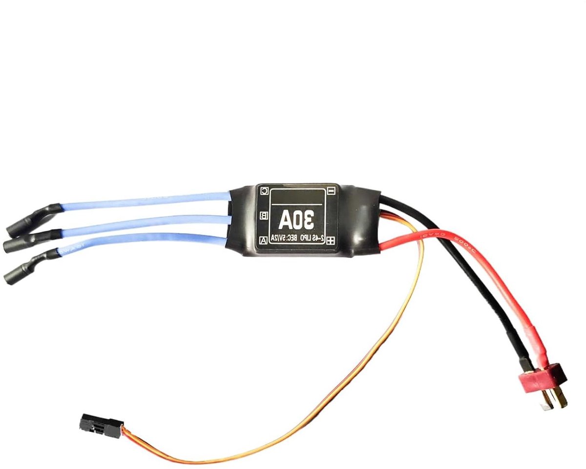 Borstelloze Snelheidsregelaar - Motor Controller - Modelbouw Vliegen - Gevoelige Reactie Technologie - 30 A - Zwart