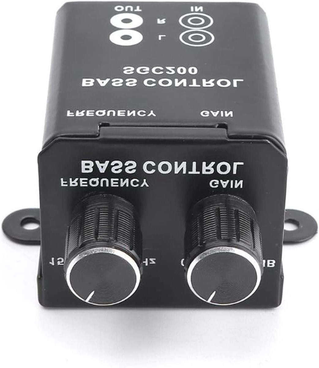 Audio Regelaar - Bass Controller - Audio Instellen - Verstelbaar Volume - 4 RCA - Zwart