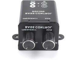 Audio Regelaar - Bass Controller - Audio Instellen - Verstelbaar Volume - 4 RCA - Zwart