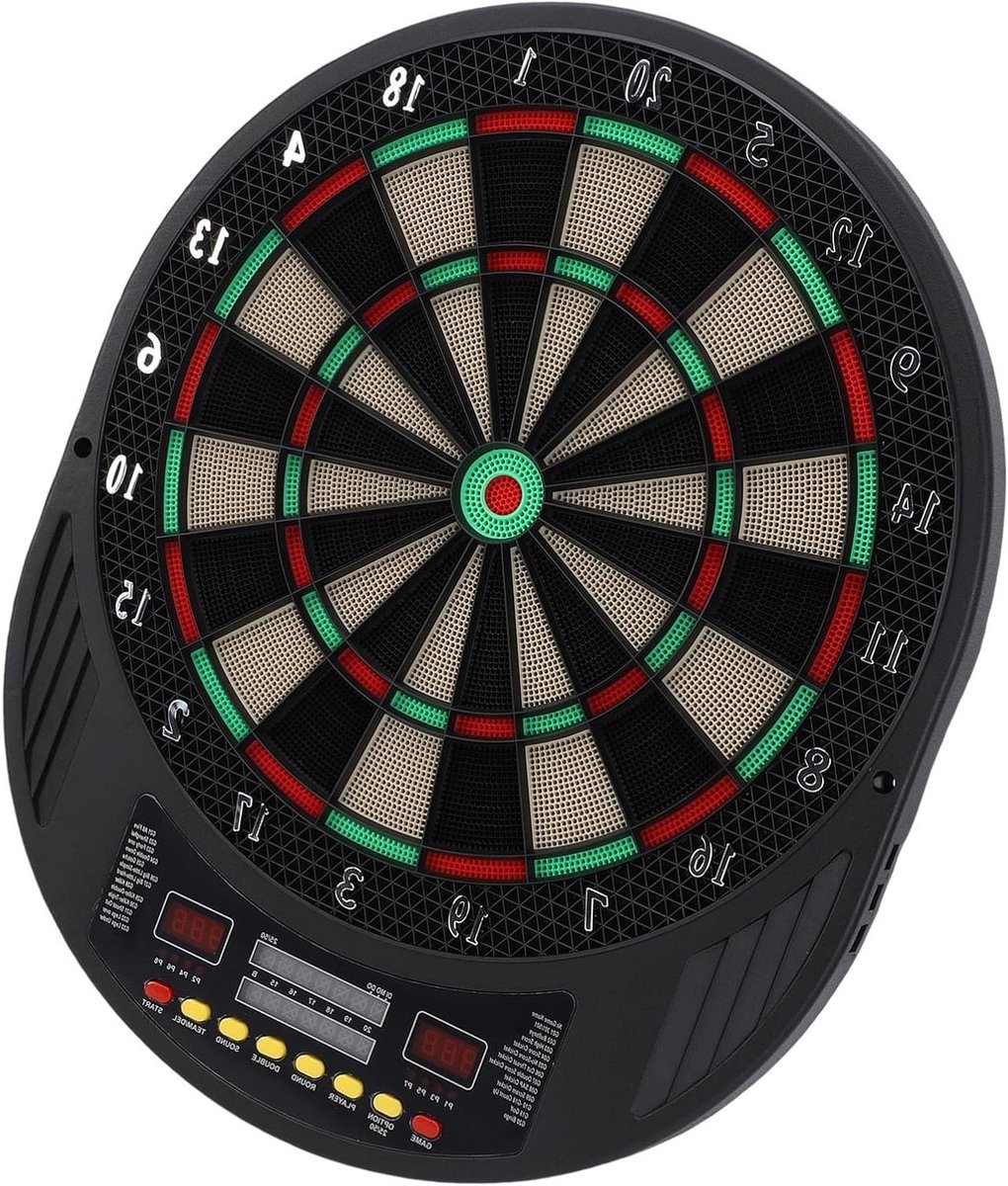 Digitaal Dartbord - Elektronisch Bord - Spel & Entertainment - Automatische Scoretelling - 44 cm - Zwart