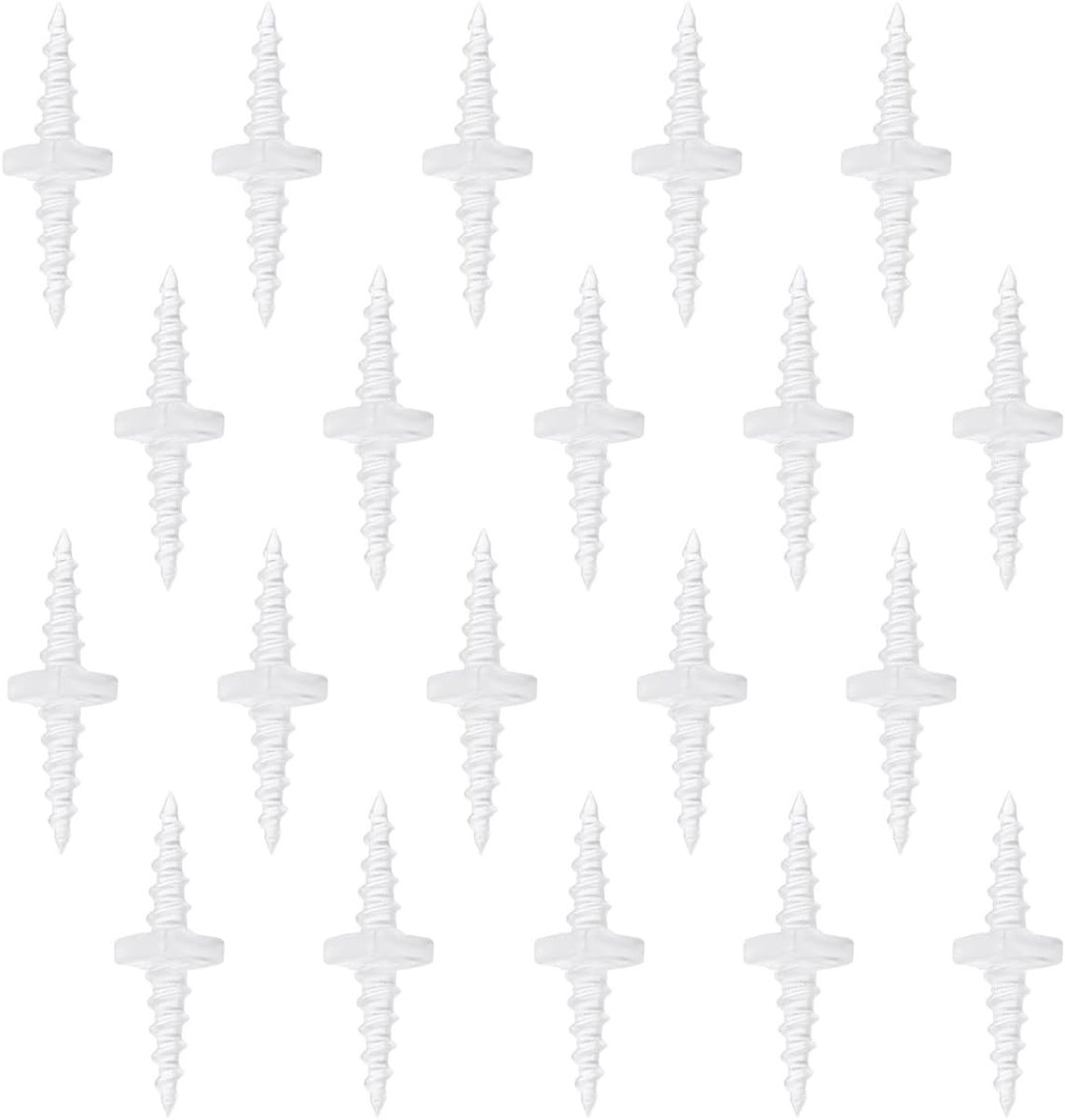 Dailygoods- Visas Schroeven 20PCS - Dubbelzijdige Schroefconnectoren - Bevestigingsschroeven - Positioneringsschroeven - Transparant Plastic - Ideaal voor Natuurlijke Presentatie - Aasconnector