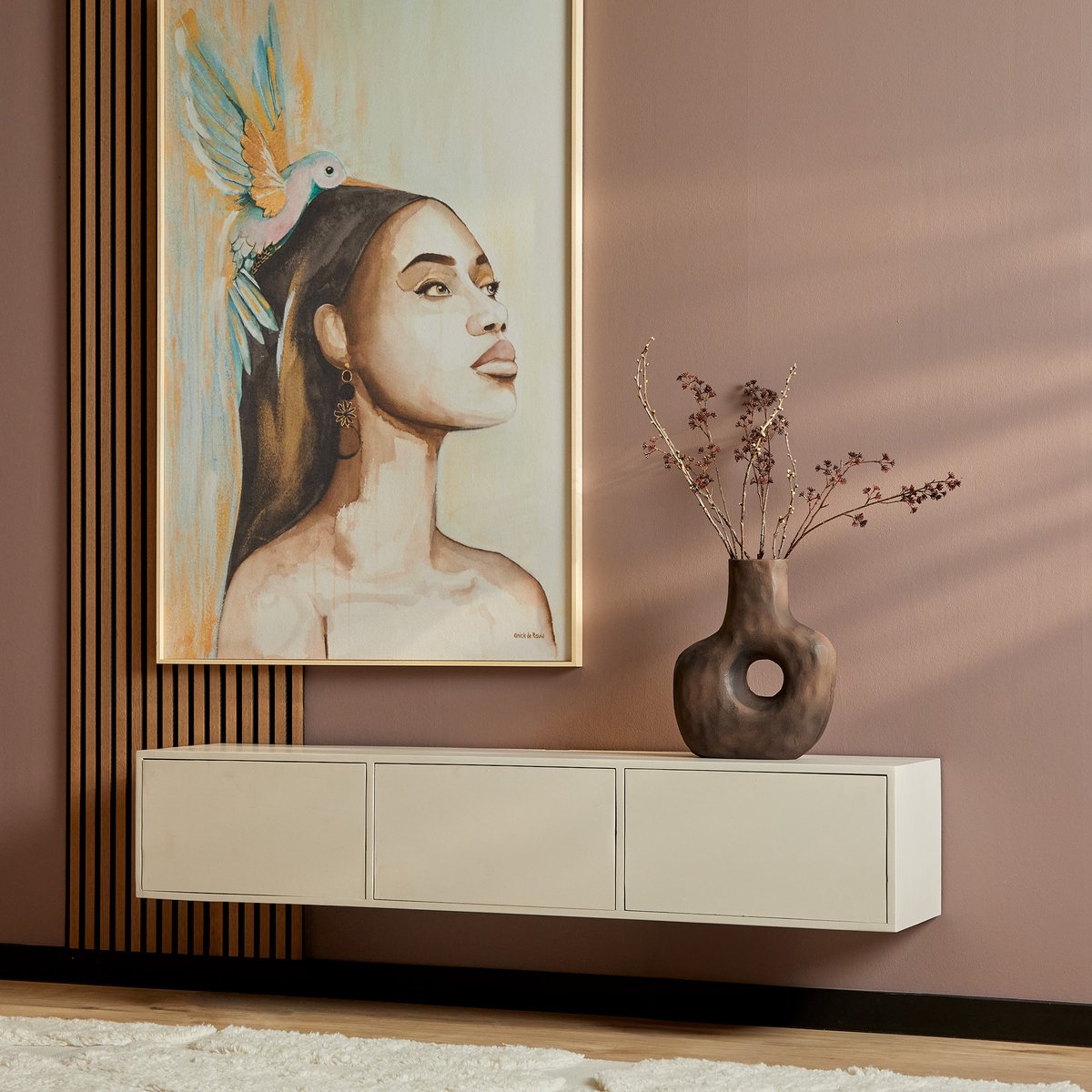 Starfurn Zwevend TV-meubel Vision 160 cm - zand