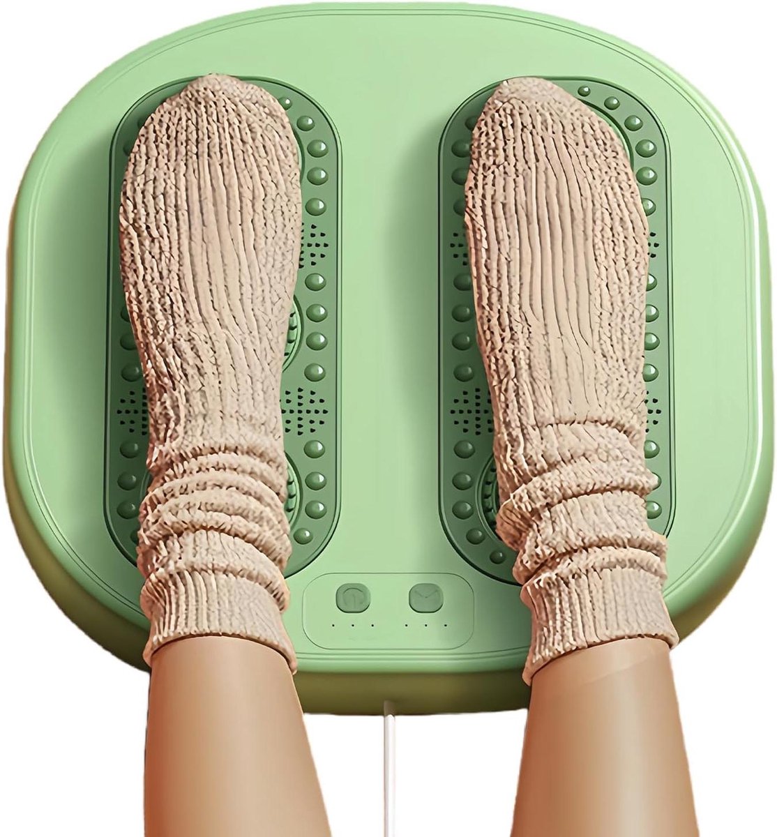 Voetmassager Apparaat - Verwarmde Voetsteun - Ontspanning Thuis - Drie Warmtestanden - 30 x 29.5 cm - Zwart