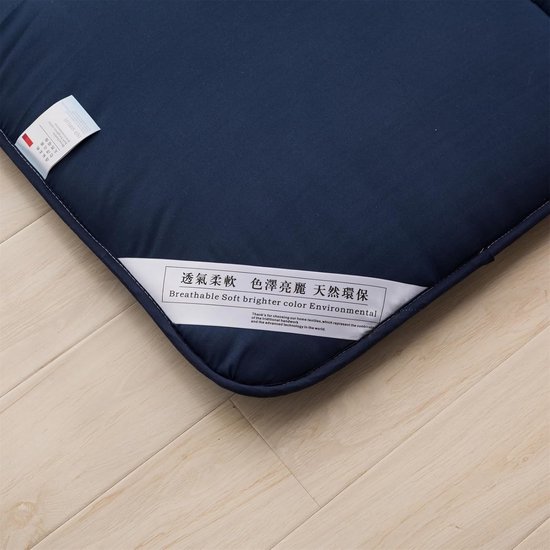 Japanse futonmatras - Opvouwbaar slaapbed - Comfortabel slapen - Traagschuim ondersteuning - 90 x 200 cm - Grijs — afbeelding 5