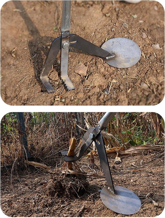 Zaailingstrekker Gereedschap - Wortelverwijderaar Stronken - Boomstronken Verwijderen - Ergonomisch Hefboomontwerp - 0-18 cm Klem - Zwart — afbeelding 5