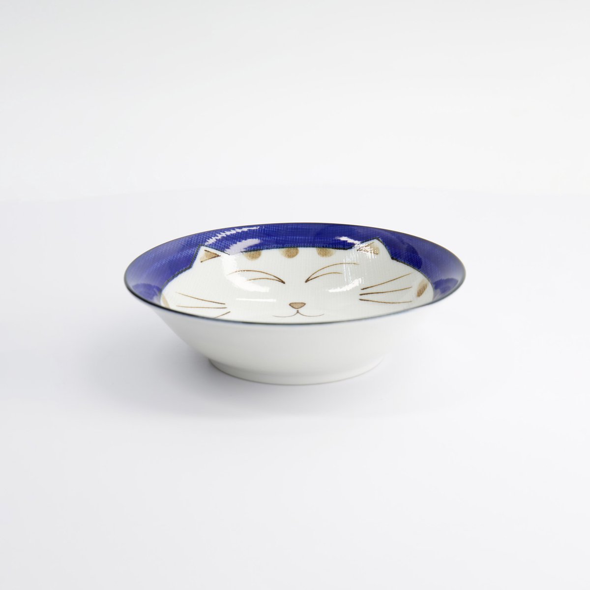 Tokyo Design Studio - Kawaii Cat Neko Kom - Blauw - 450 ml - 16,5 cm