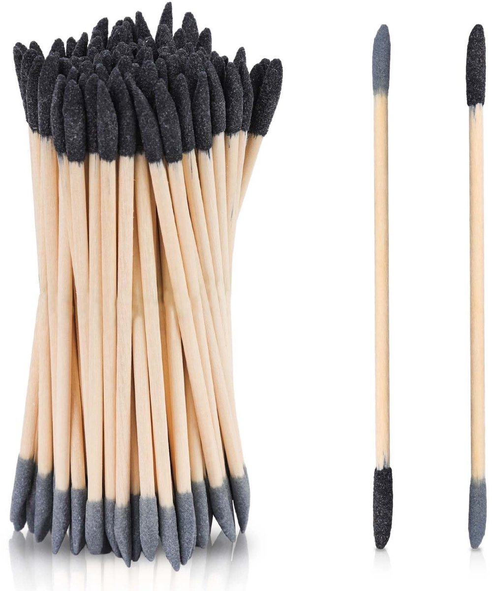 Dailygoods- Schuurstokken 100st - Dubbel Uiteinde - Afgeschuinde Houtpolijststokken - Korrel 150/280 - Houtbewerking - 137x4mm - Schuurstaaf
