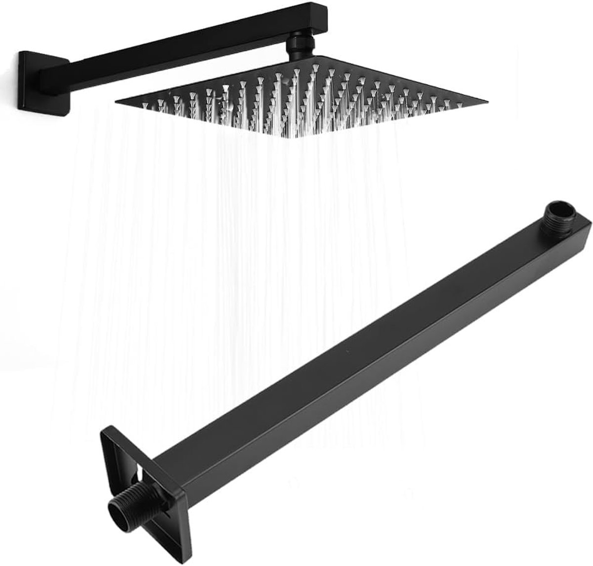 Dailygoods- Douchearm 14,5 Inch - Roestvrij Staal - Wandmontage - Douchekop Verlenging - Antiroest - Elegante Uiterlijk