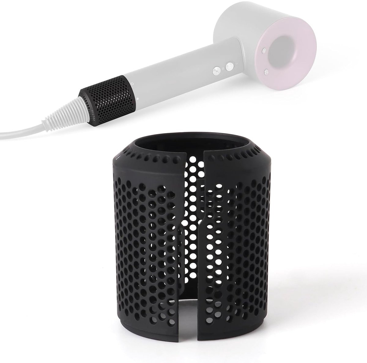 Vervangend föhnfilter voor Dyson Supersonic HD01 HD03 HD07 HD08 modellen - Vervangend buitenfilterhuis voor föhn (zwart)