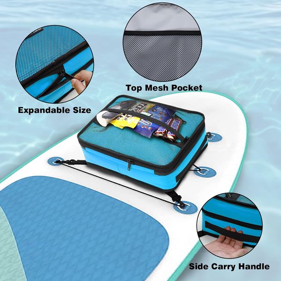 Paddle Board koeltas, waterdichte Surf Sup Deck koeltas geïsoleerd lekvrij 10 blikjes, Sup Paddle Board Accessoires Tas voor Stand Up Paddleboard en Kajak — afbeelding 3