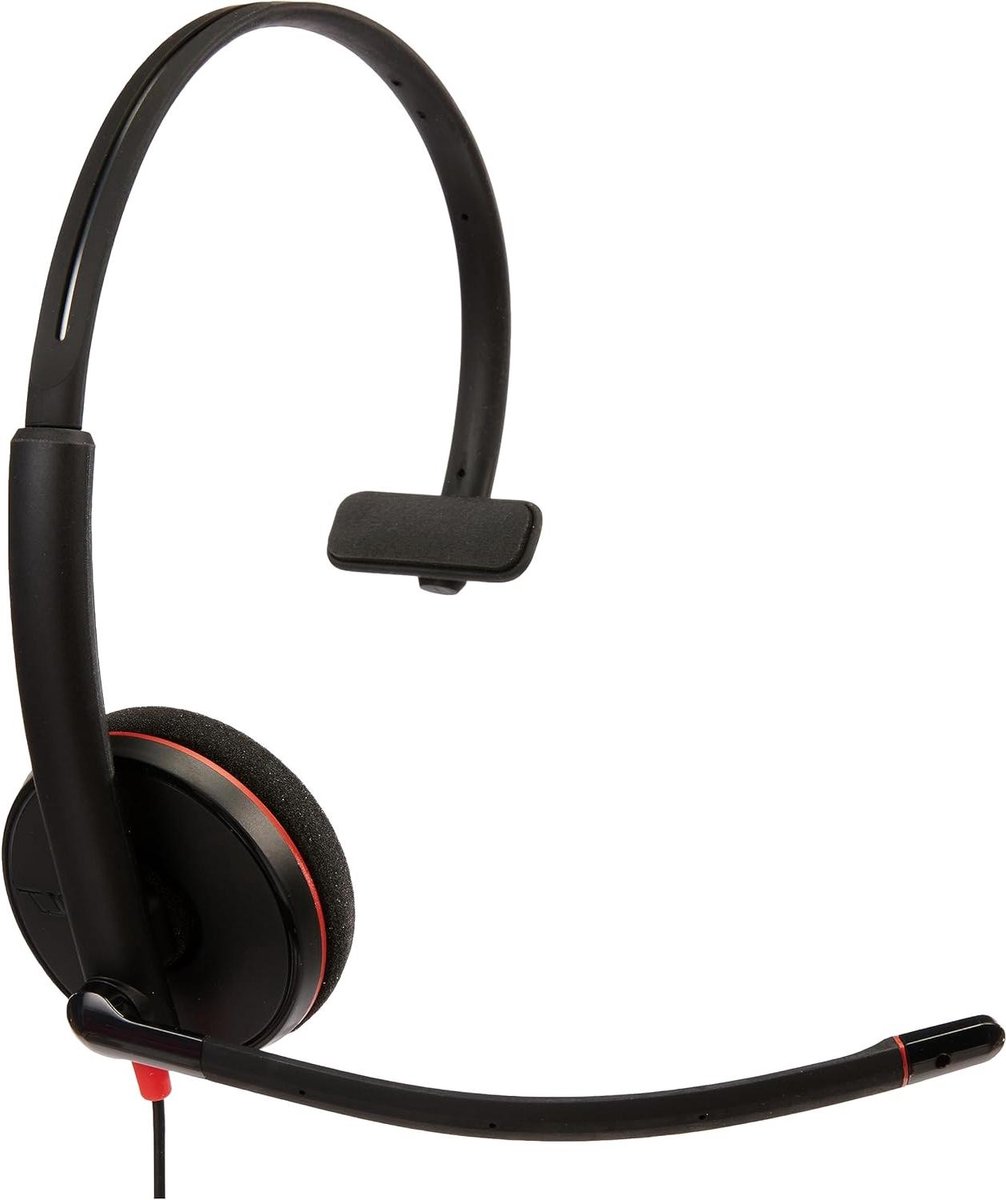 Mono USB-C Headset - Headset C3210 - Online Vergaderen - Noise Cancelling Microfoon - 87 Grams - Zwart