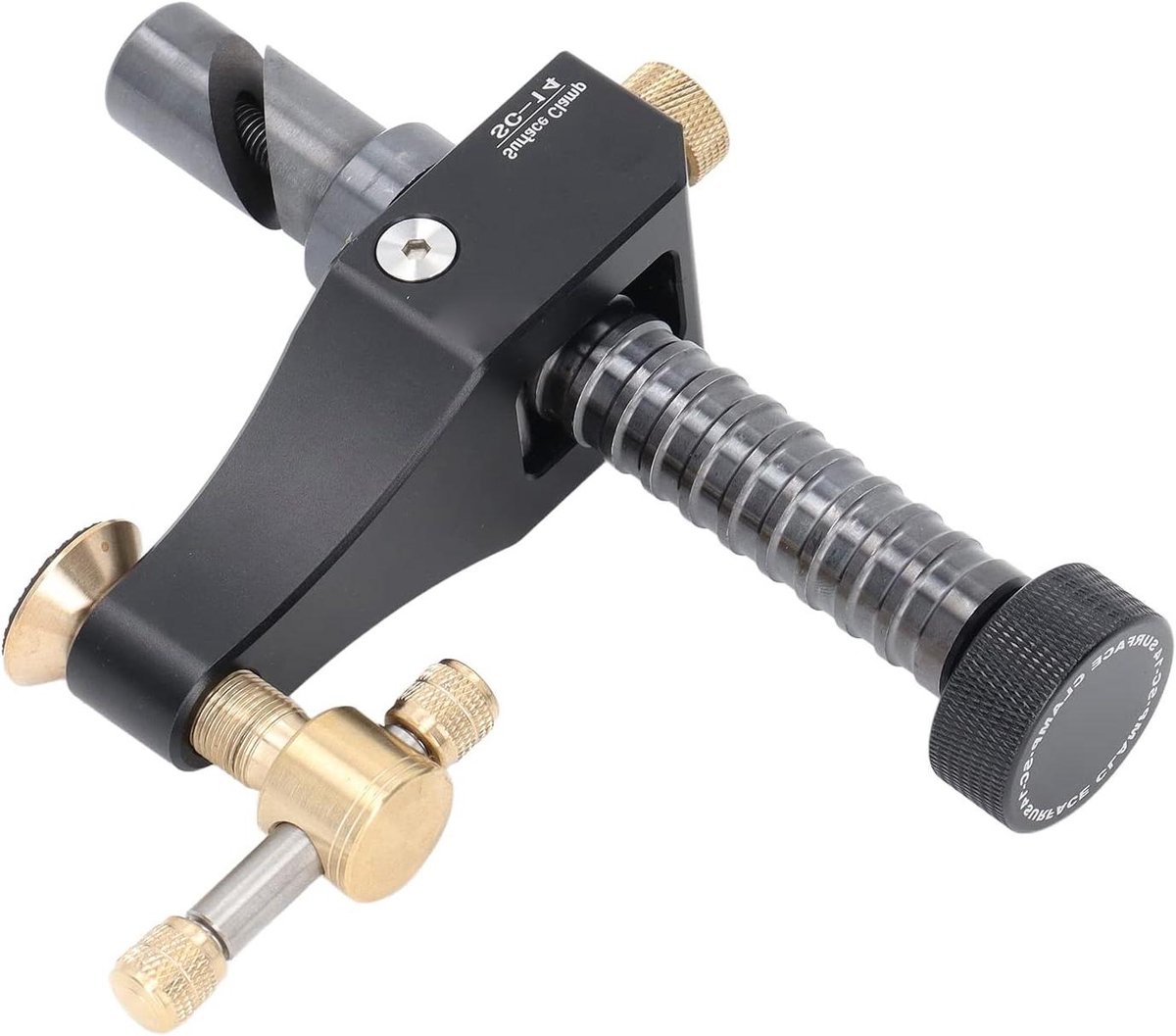 Houtklem Werkbank - Klem Gereedschap - Houtbewerking Vastzetten - Compatibel met 19-20mm Gaten - Keeldiepte 54mm - Zwart Goud