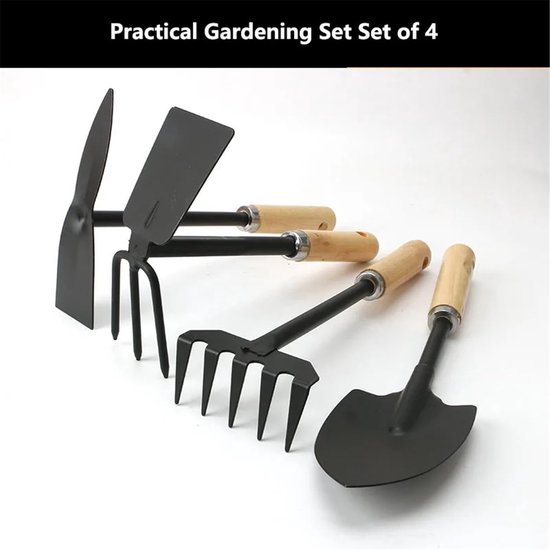 Mini Tuin Gereedschap Set - Bloemen Planten Tools - Tuinieren Buiten - Houten Handvat van MINI — afbeelding 3