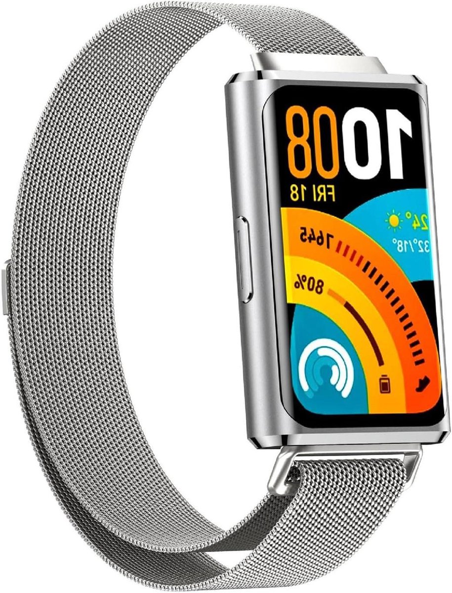 Armbanden - Horlogeband - Smartwatch Gebruik - Magnetische Sluiting - Universeel - Zilver